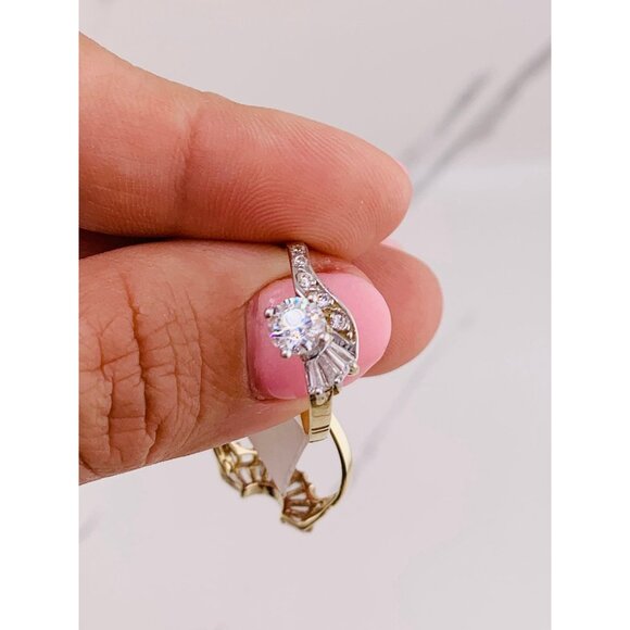 10k Solid Gold ring wedding ring set Size 8 - Set de matrimonio en oro - Picture 8 of 9